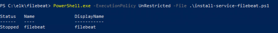 Filebeat comme service window